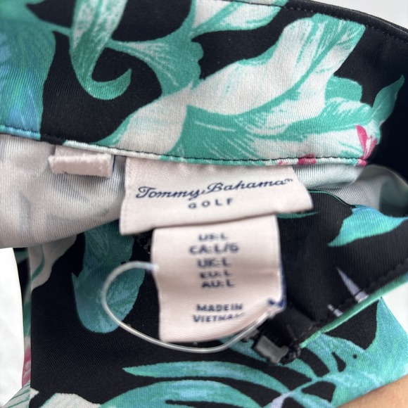 Tommy Bahama Golf Tennis Beach Dress Black‎ Floral L NWOT Pickle ball Vacation - Picture 11 of 11